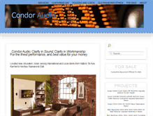 Tablet Screenshot of condoraudio.com